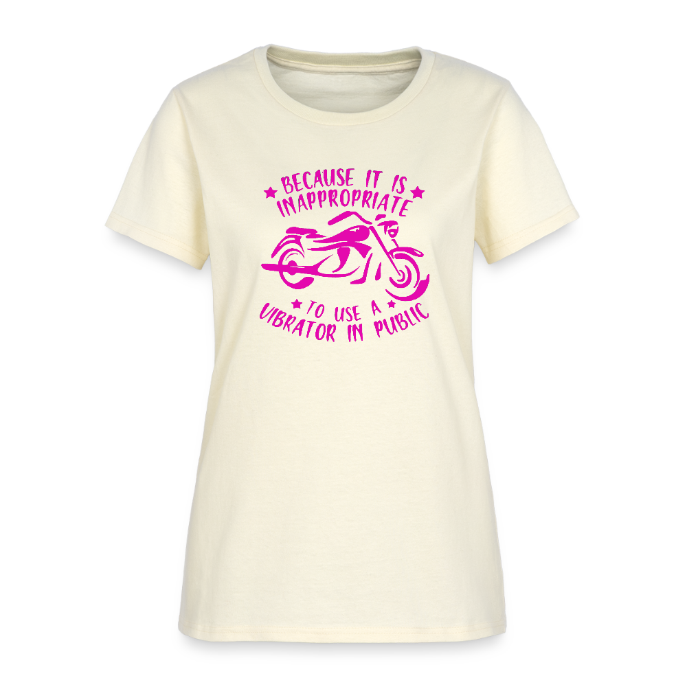 Because It’s Inappropriate to Use My Vibrator in Public – Women’s T-Shirt - off white