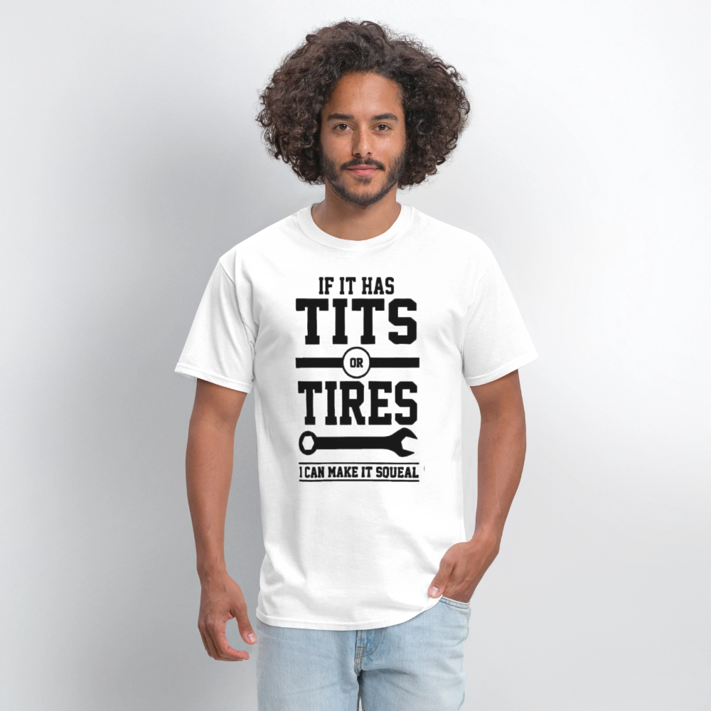 TITS or TIRES - white