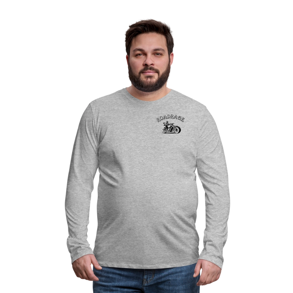 Roadrage with Bike Ron – Men’s Premium Long Sleeve T-Shirt - heather gray
