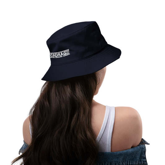 Red Biker Chick Roadrage Bucket Hat - navy