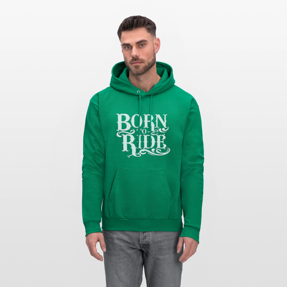 Born to Ride – Men’s Hoodie by RoadRage - kelly green