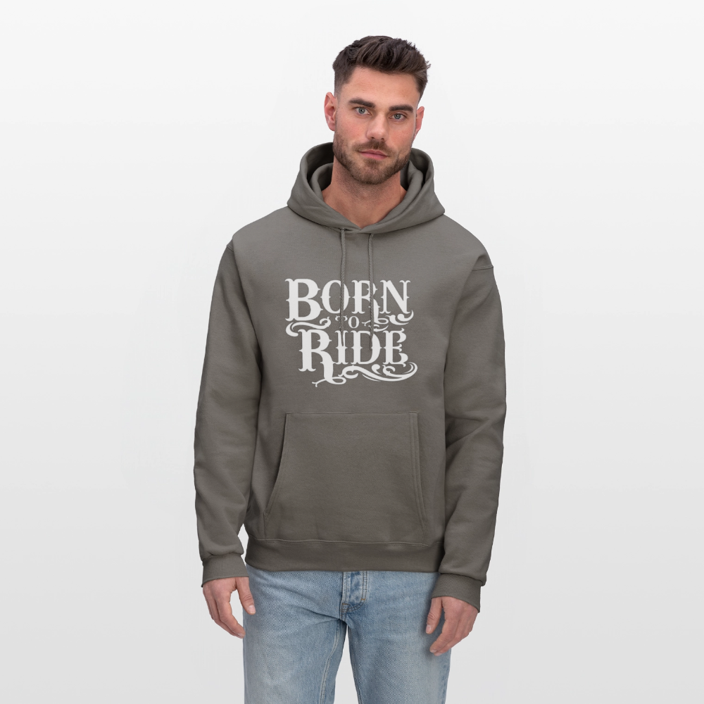 Born to Ride – Men’s Hoodie by RoadRage - asphalt gray