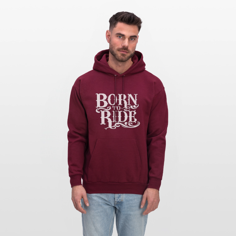 Born to Ride – Men’s Hoodie by RoadRage - burgundy