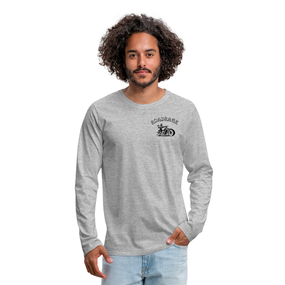 Roadrage with Bike Ron – Men’s Premium Long Sleeve T-Shirt - heather gray