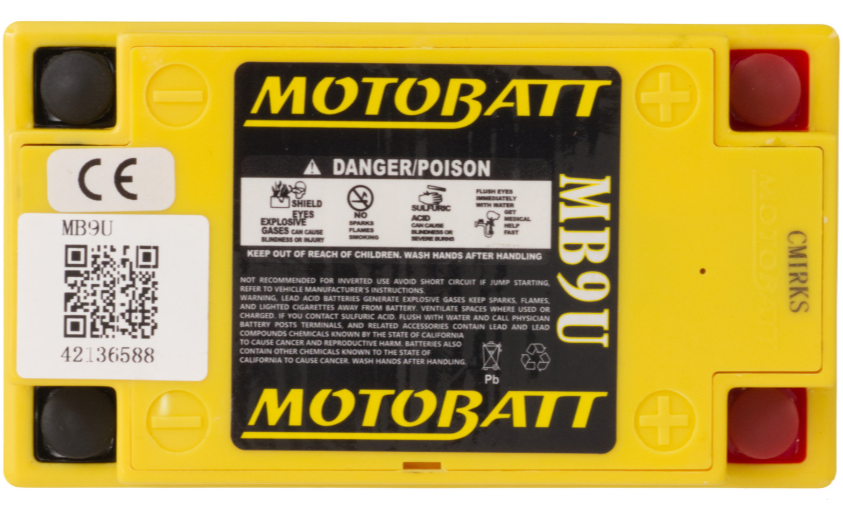 Motobatt Battery Quadflex AGM - MB9U