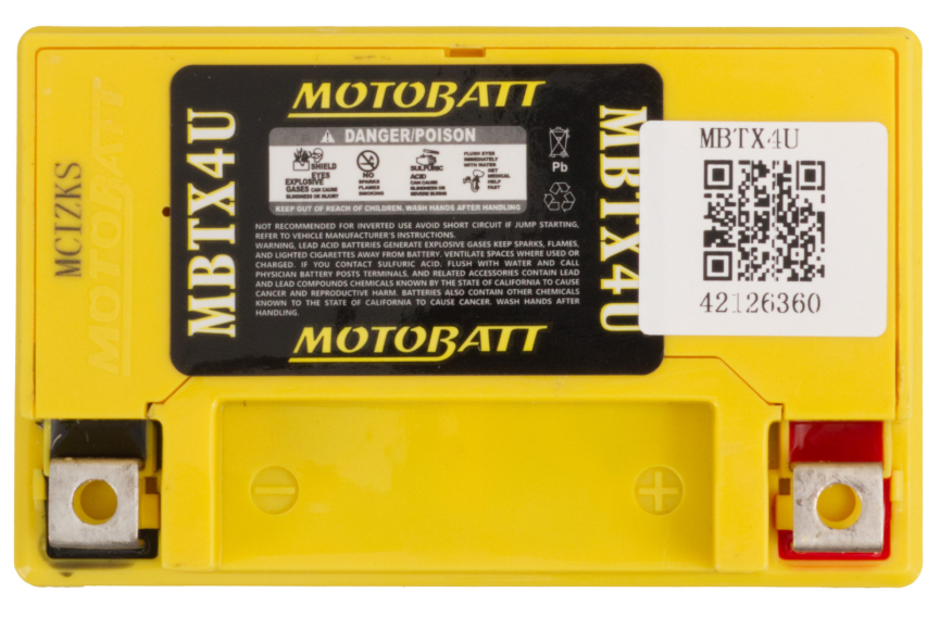 Motobatt Battery Quadflex AGM - MBTX4U