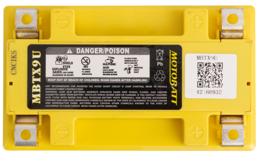 Motobatt Battery Quadsflex AGM - MBTX9U