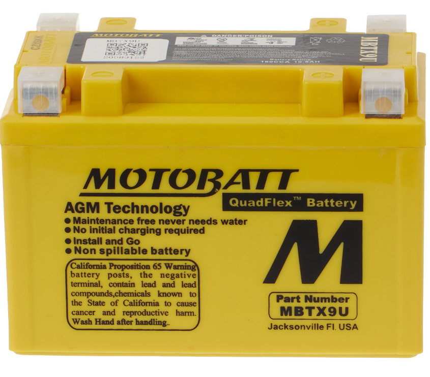Motobatt Battery Quadsflex AGM - MBTX9U
