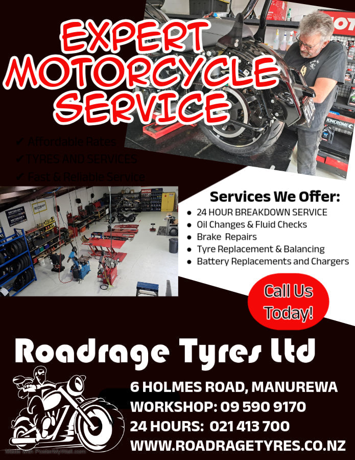 Expert Motorcycle Service & Repairs in Manurewa | Roadrage Tyres