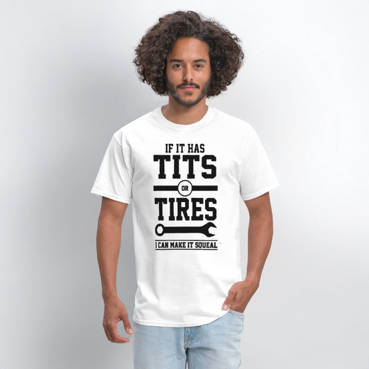 TITS or TIRES - white