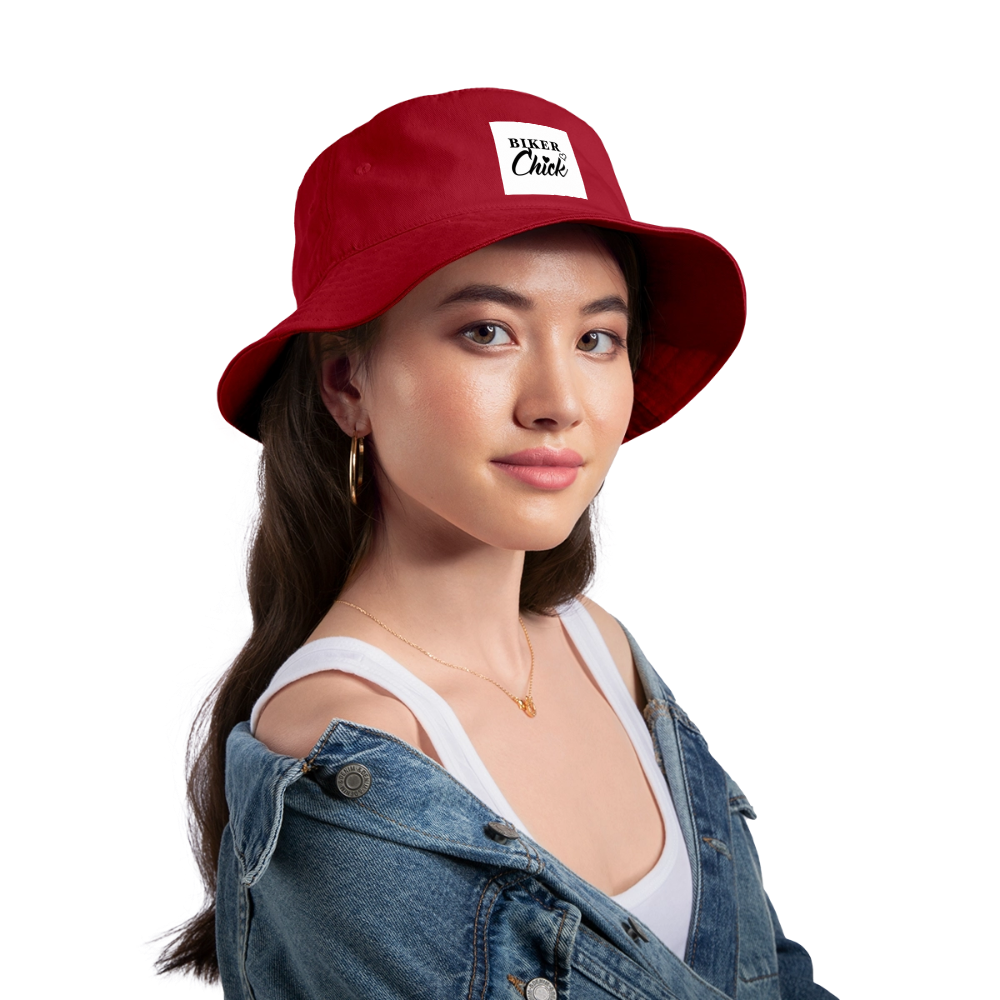 Red Biker Chick Roadrage Bucket Hat - red