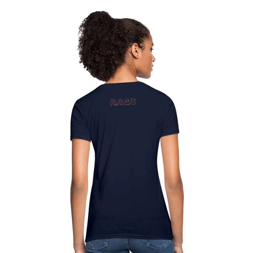 Women’s “Put Something Exciting Between Your Legs” T-Shirt - navy