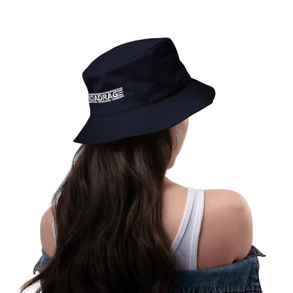Red Biker Chick Roadrage Bucket Hat - navy
