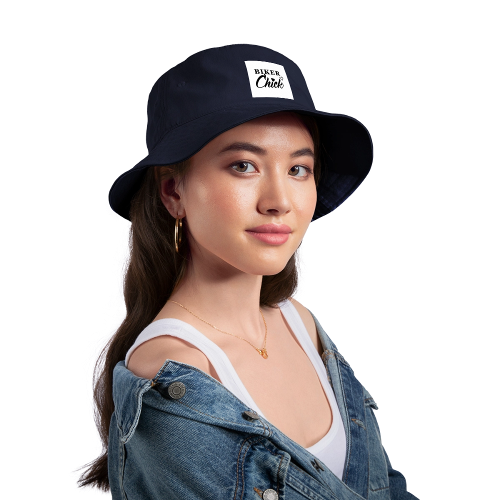 Red Biker Chick Roadrage Bucket Hat - navy