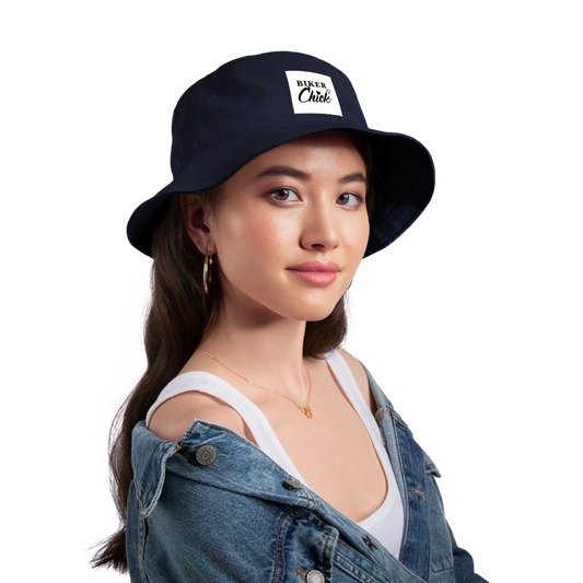 Red Biker Chick Roadrage Bucket Hat - navy