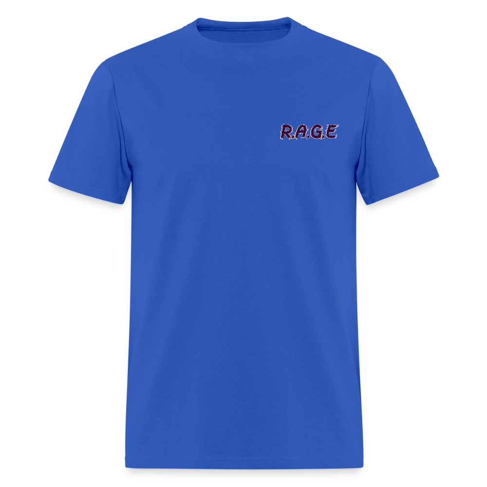 Hang On Tight! Passenger Instructions T-Shirt - royal blue