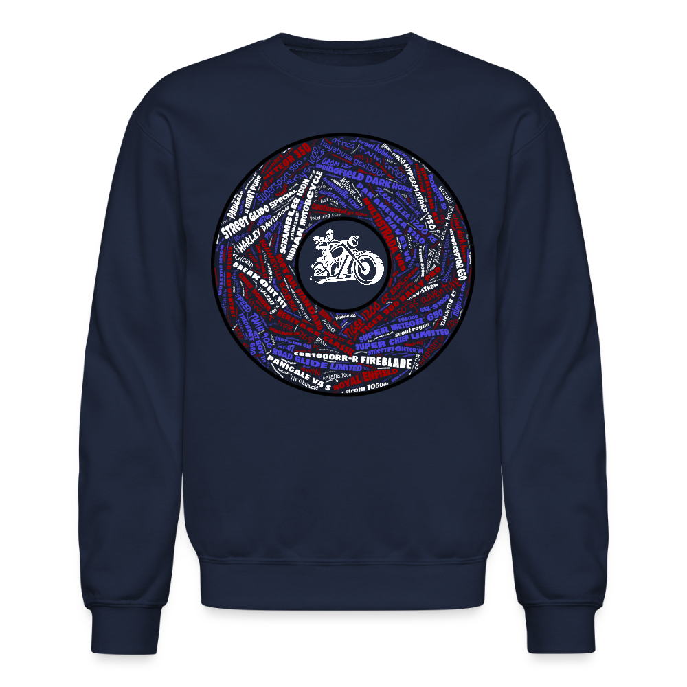 RoadRage “Wheel of Rides” Crewneck Sweatshirt - navy