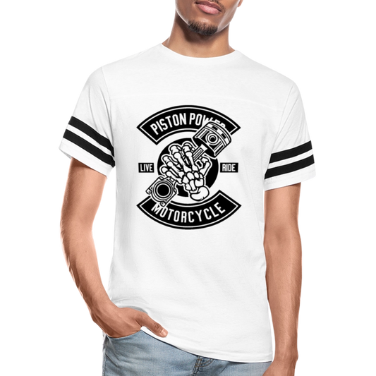 Vintage Piston Power T Shirt - white/black