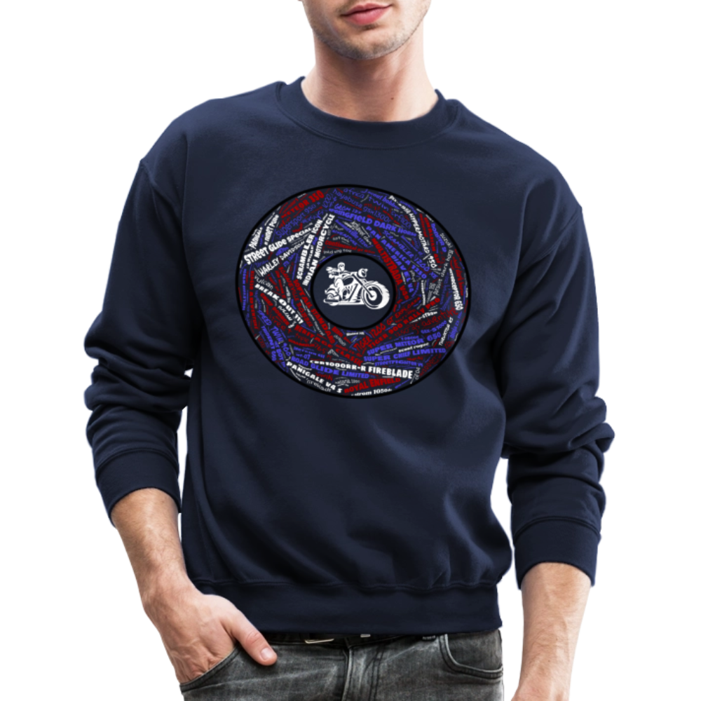 RoadRage “Wheel of Rides” Crewneck Sweatshirt - navy