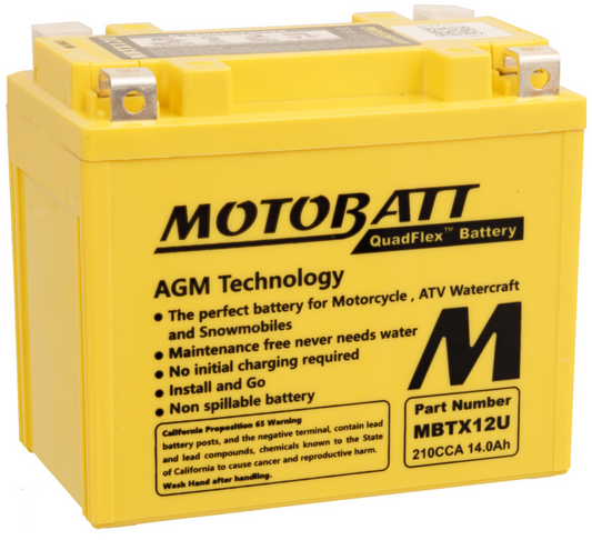 Motobatt Battery Quadflex AGM - MBTX12U