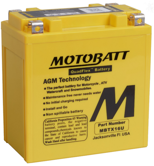 Motobatt Battery Quadflex AGM - MBTX16U