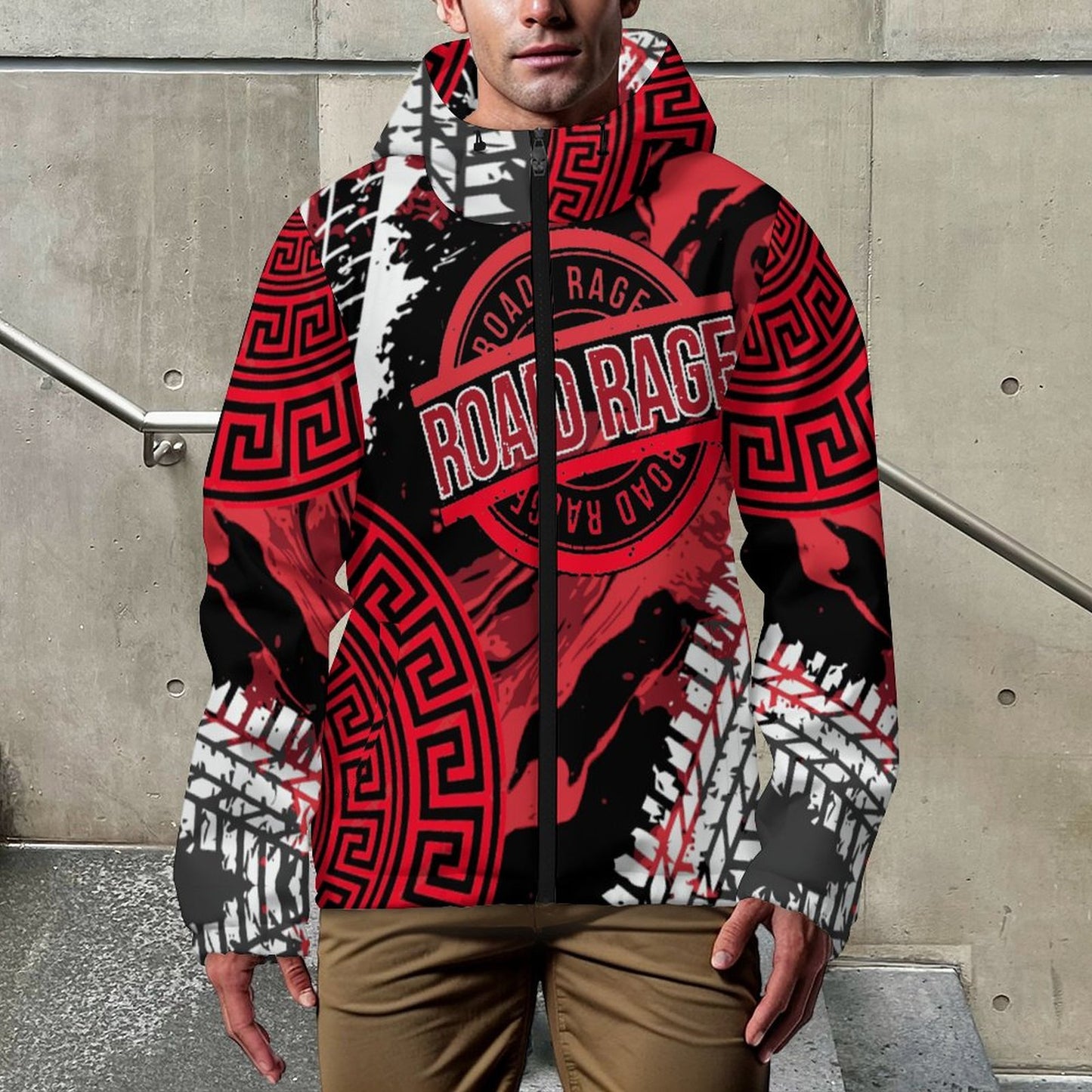 RoadRage Signature Redline Hooded Trench Coat