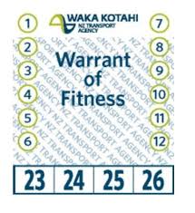 Warrant of Fitness Booking
